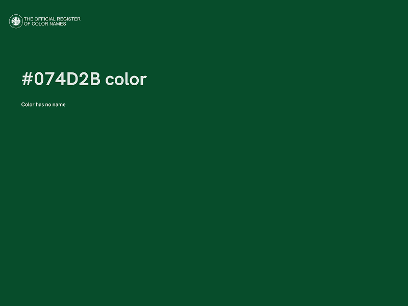 #074D2B color image