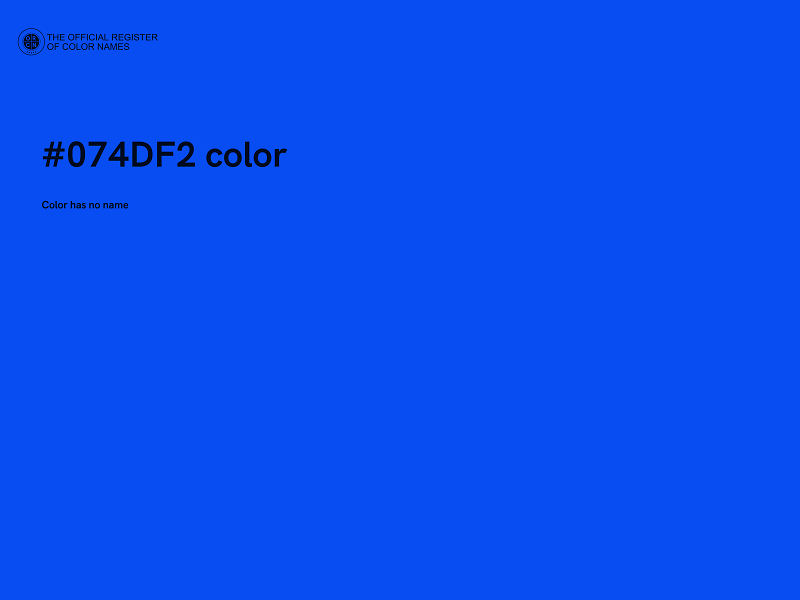 #074DF2 color image