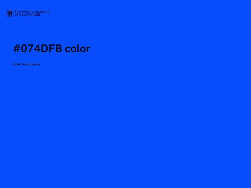 #074DFB color image