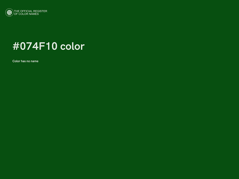 #074F10 color image