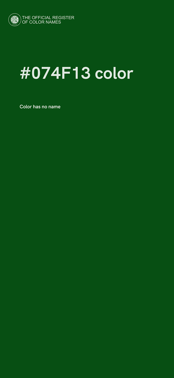 #074F13 color image