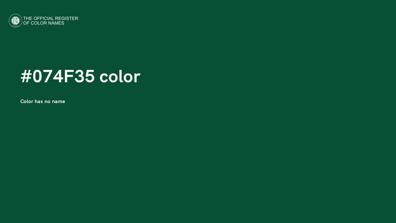 #074F35 color image