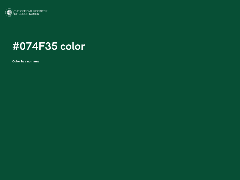 #074F35 color image