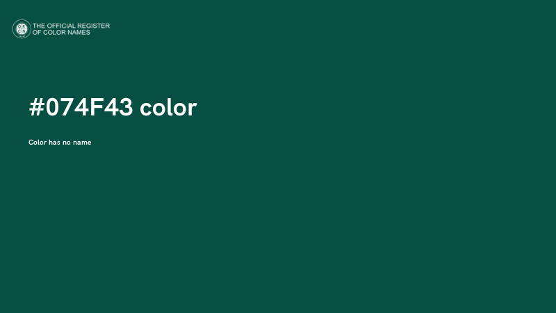 #074F43 color image