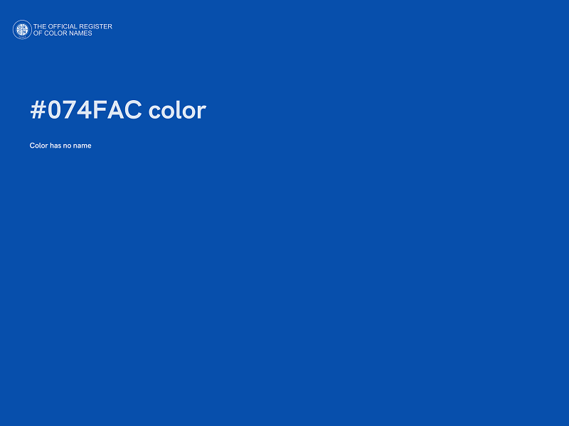 #074FAC color image