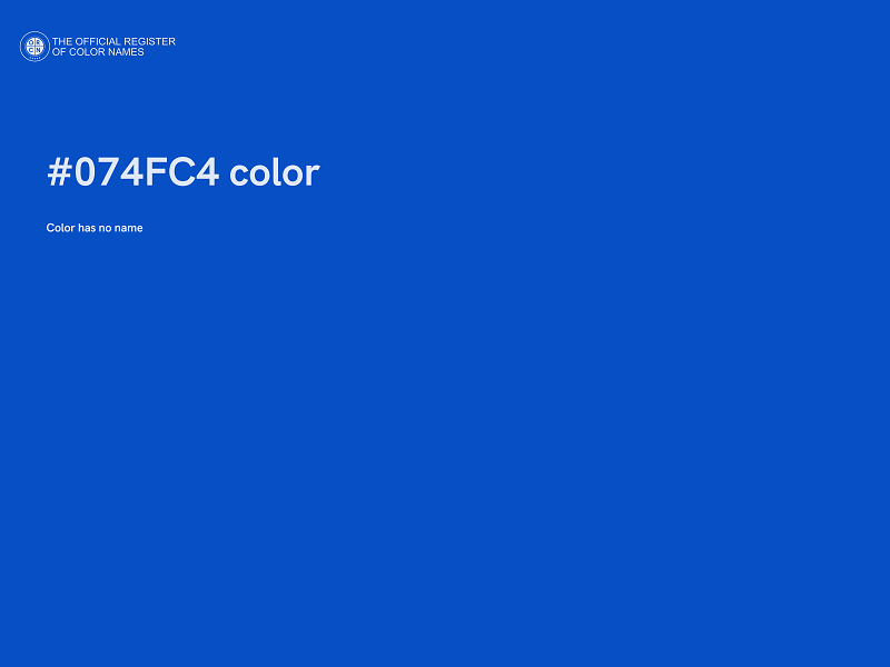 #074FC4 color image