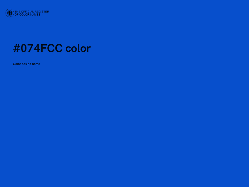 #074FCC color image