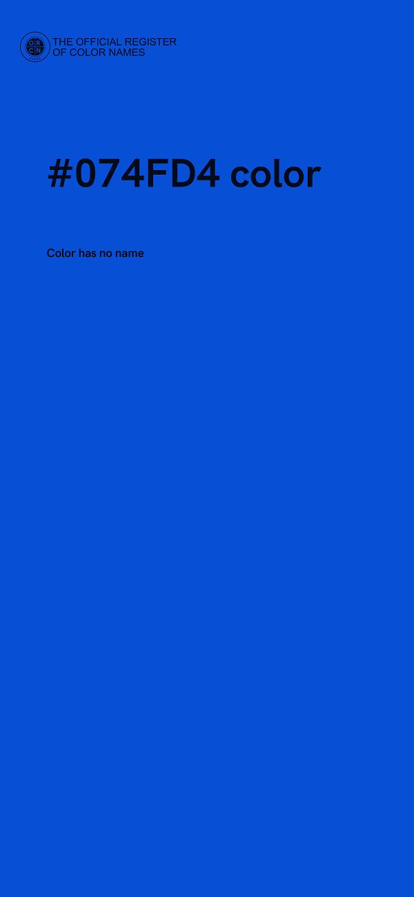 #074FD4 color image