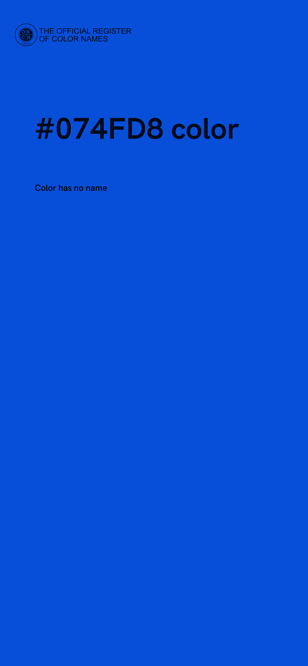 #074FD8 color image