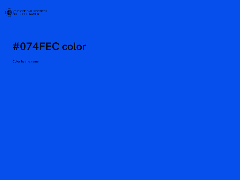 #074FEC color image