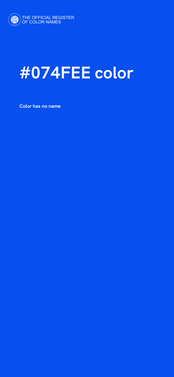 #074FEE color image