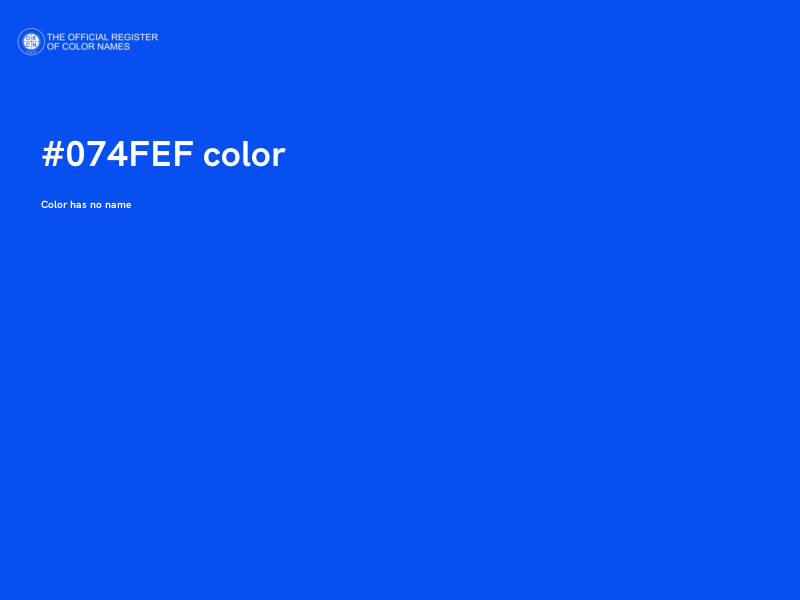 #074FEF color image
