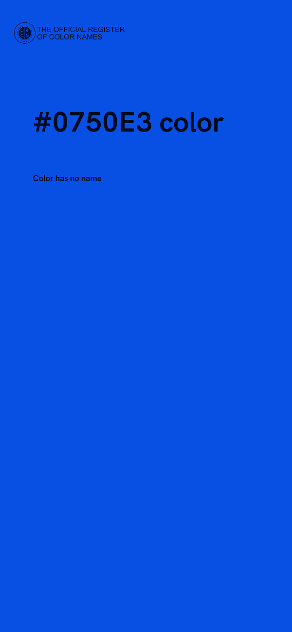 #0750E3 color image