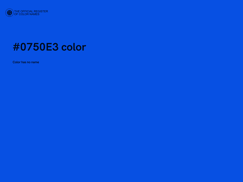 #0750E3 color image