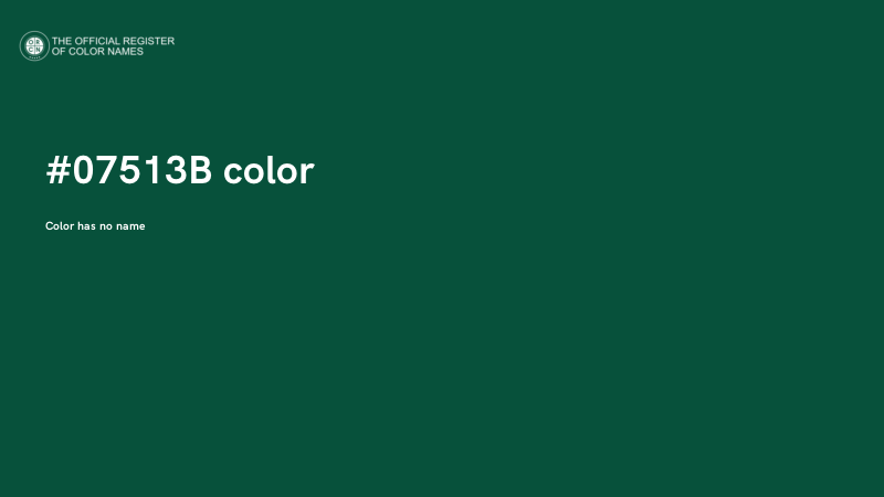 #07513B color image