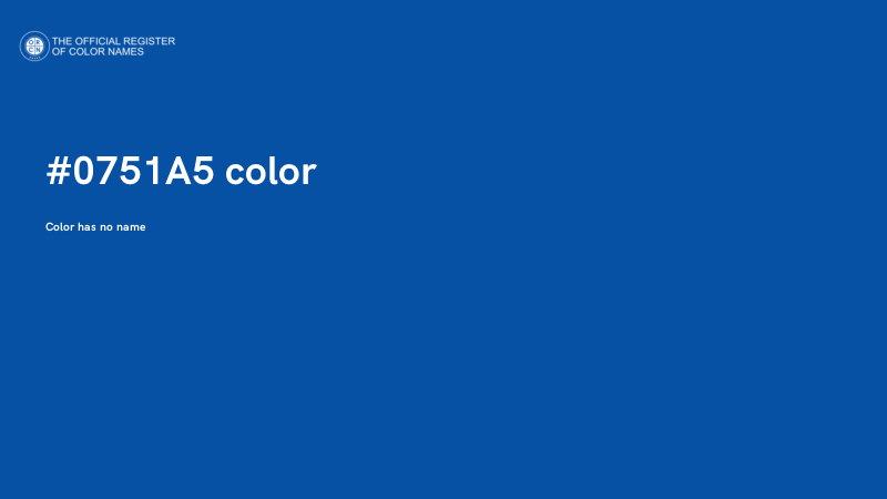 #0751A5 color image