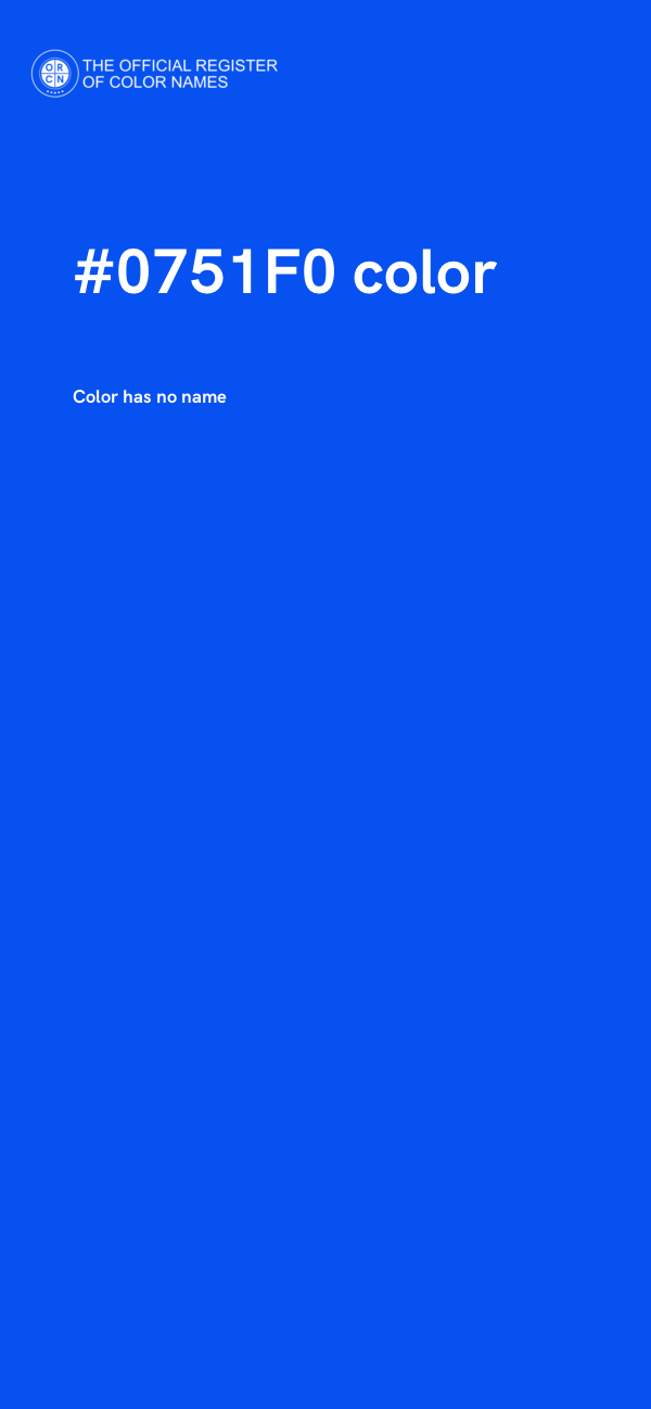 #0751F0 color image