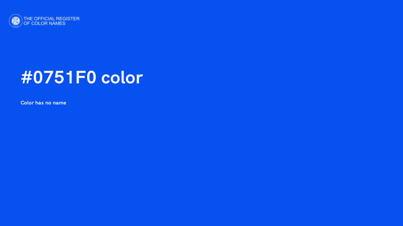 #0751F0 color image
