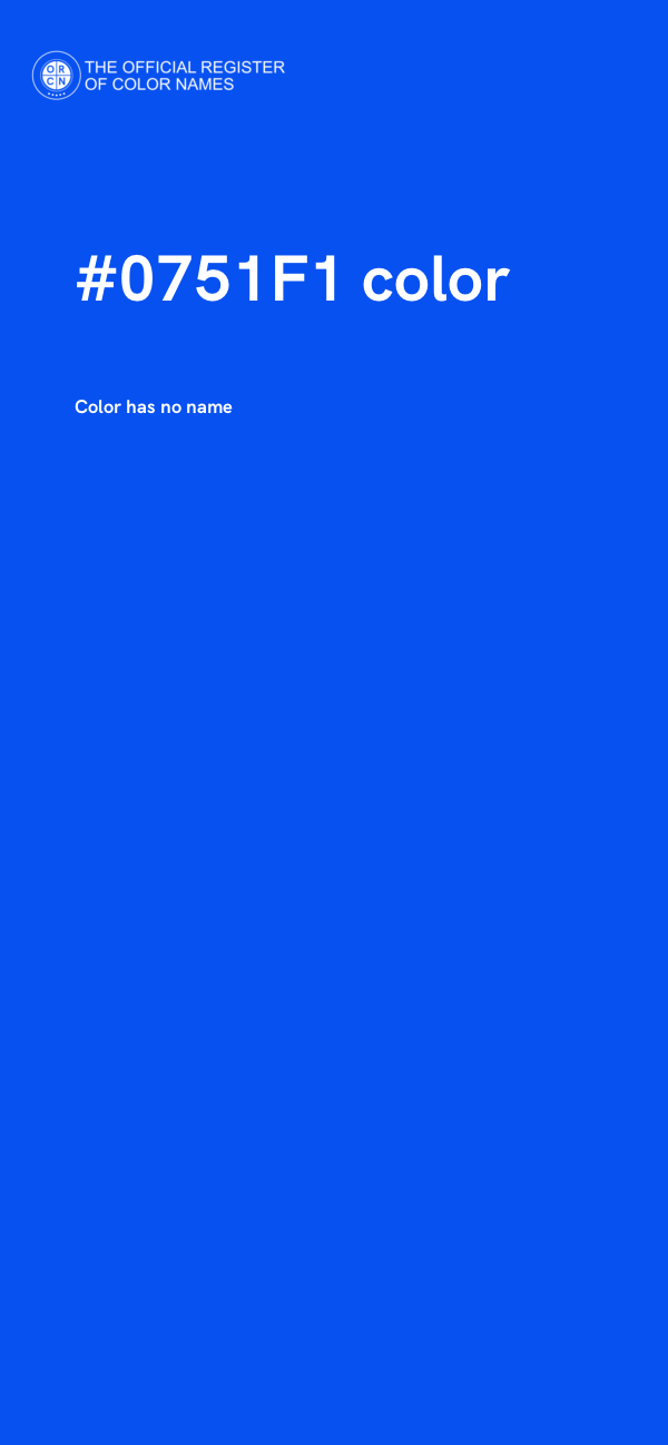 #0751F1 color image