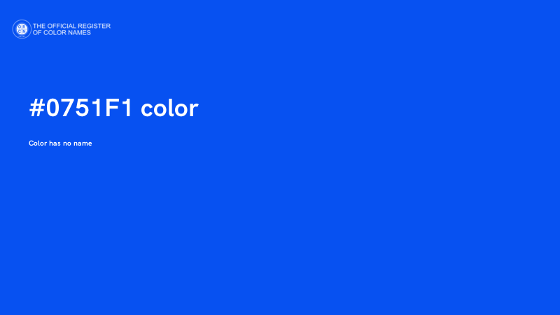 #0751F1 color image