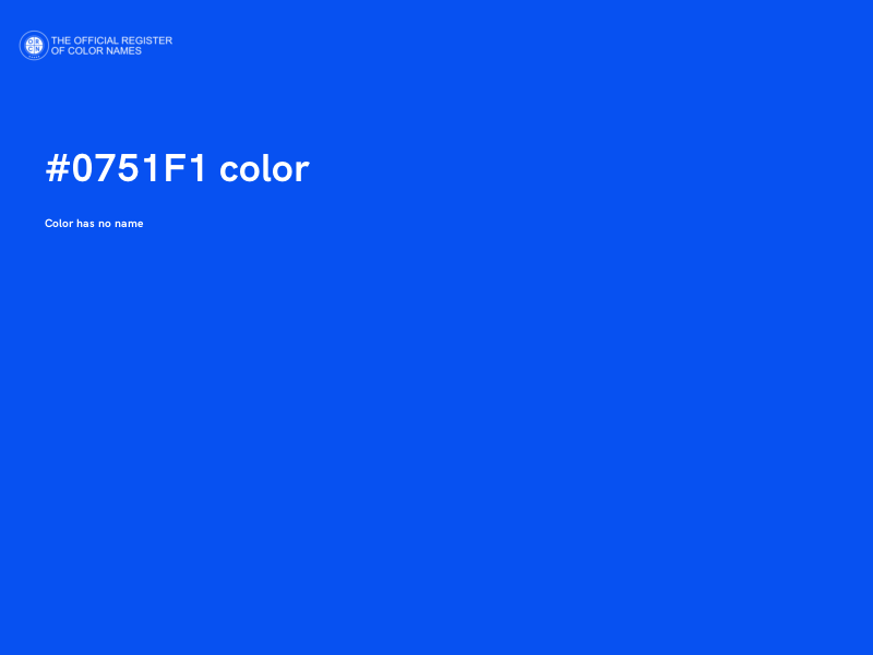 #0751F1 color image