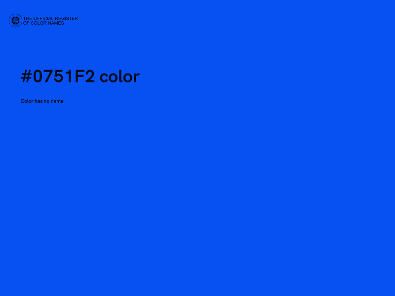 #0751F2 color image