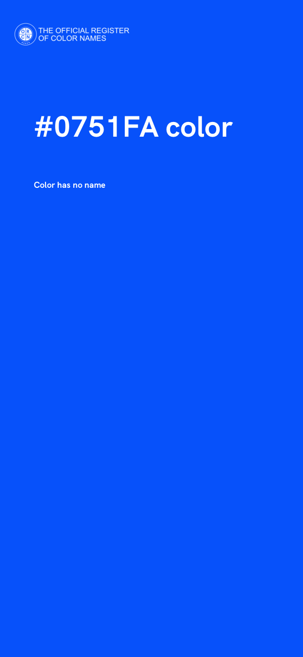 #0751FA color image