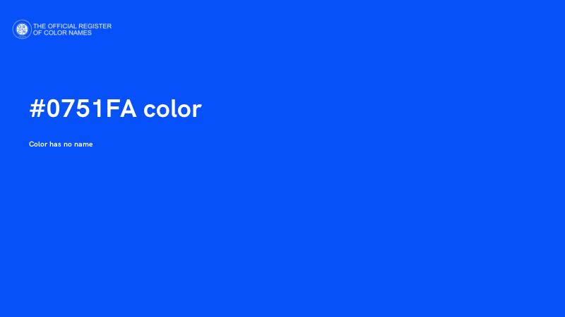 #0751FA color image