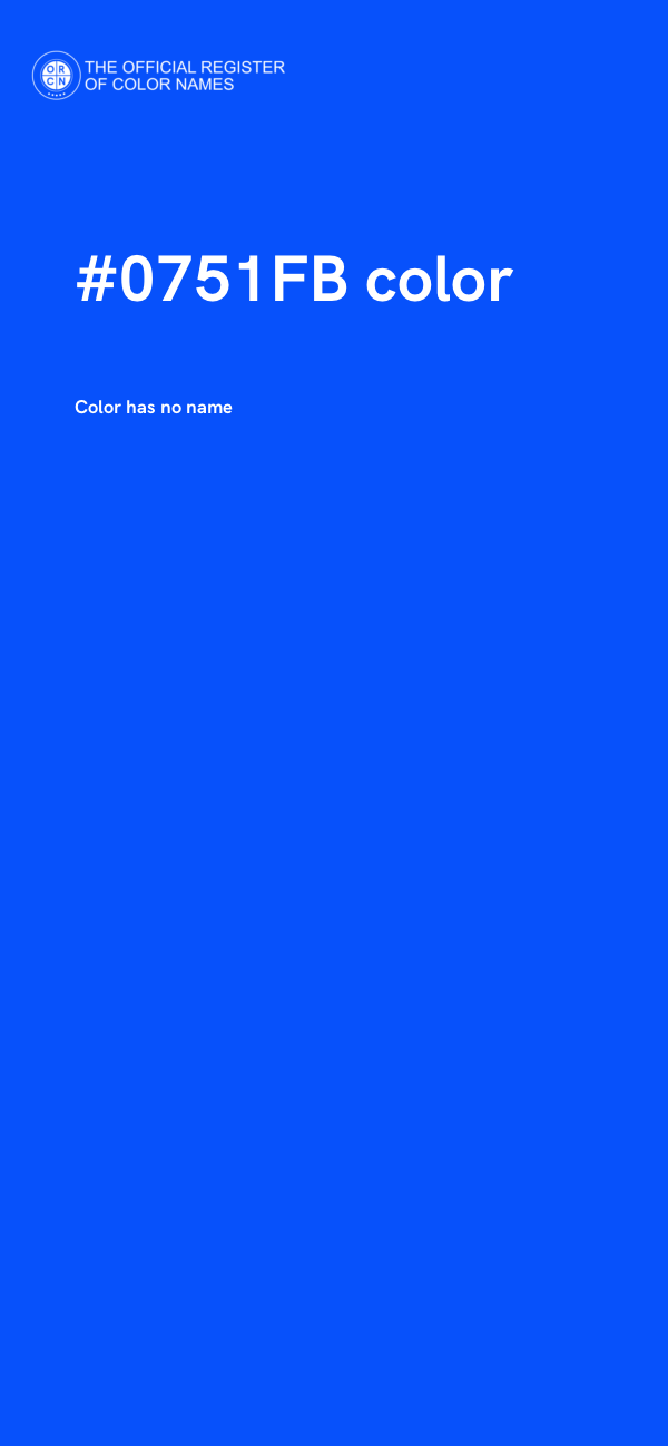 #0751FB color image