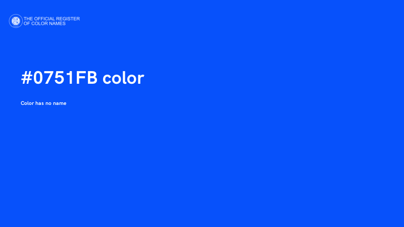 #0751FB color image