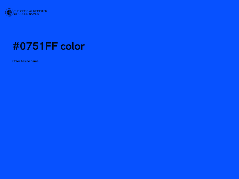 #0751FF color image