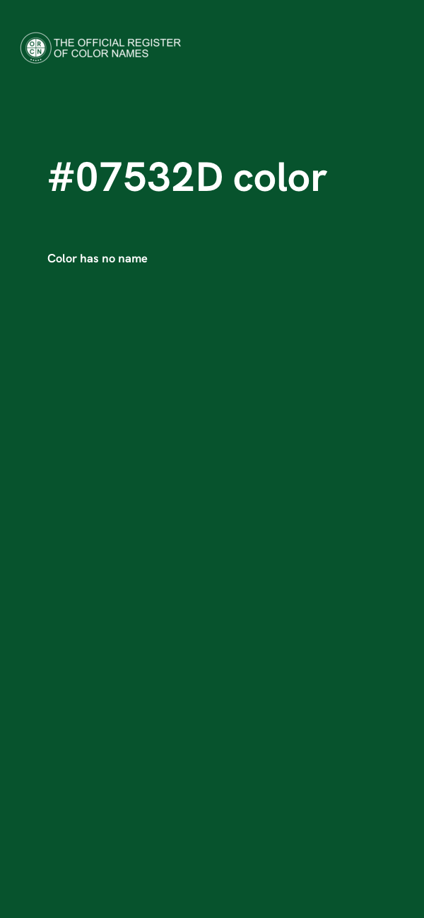 #07532D color image