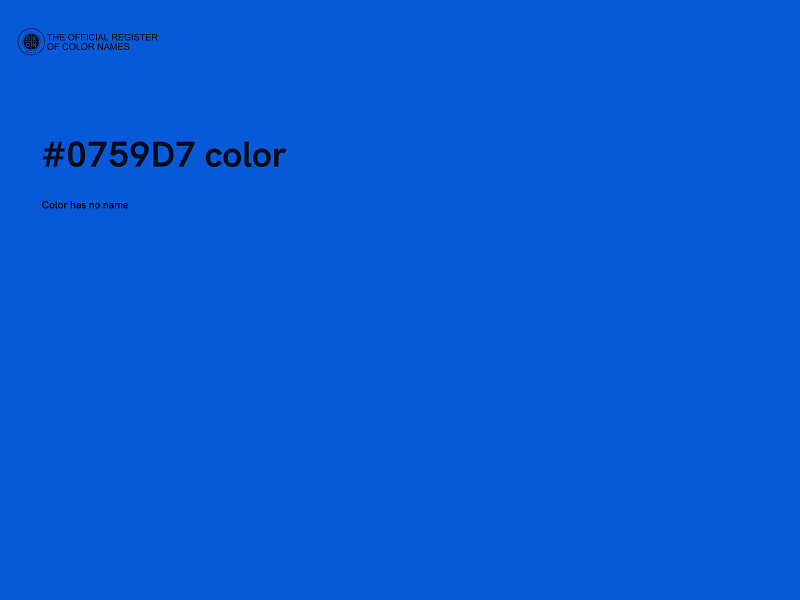 #0759D7 color image