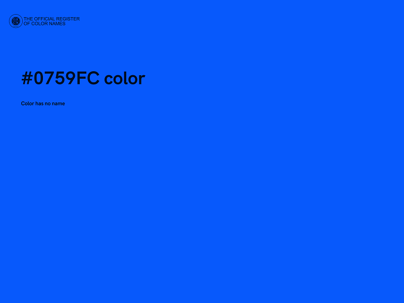 #0759FC color image