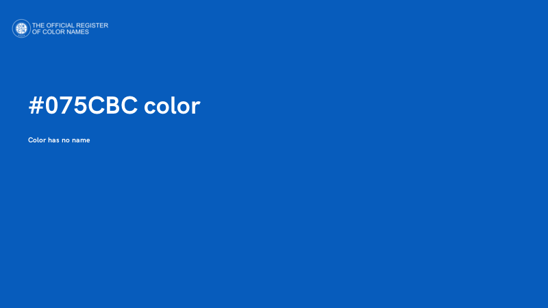 #075CBC color image