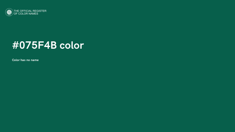 #075F4B color image