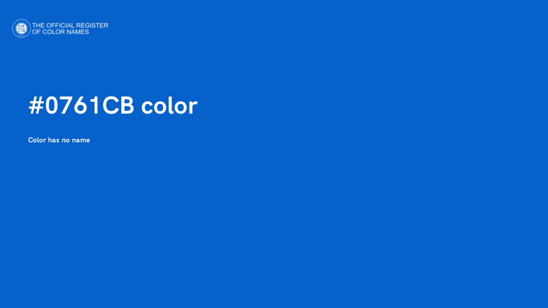 #0761CB color image