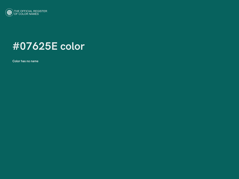#07625E color image