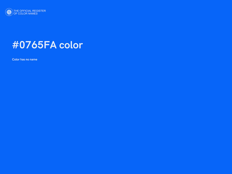 #0765FA color image