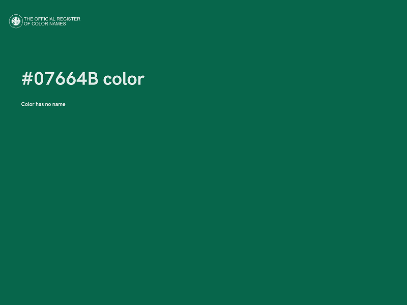 #07664B color image
