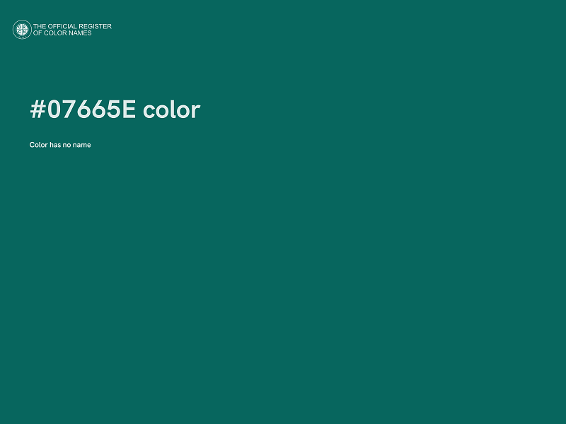 #07665E color image