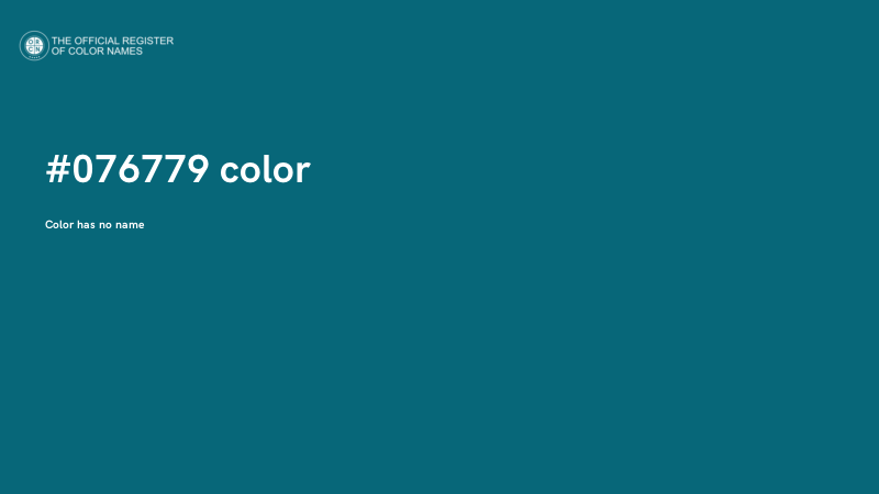 #076779 color image