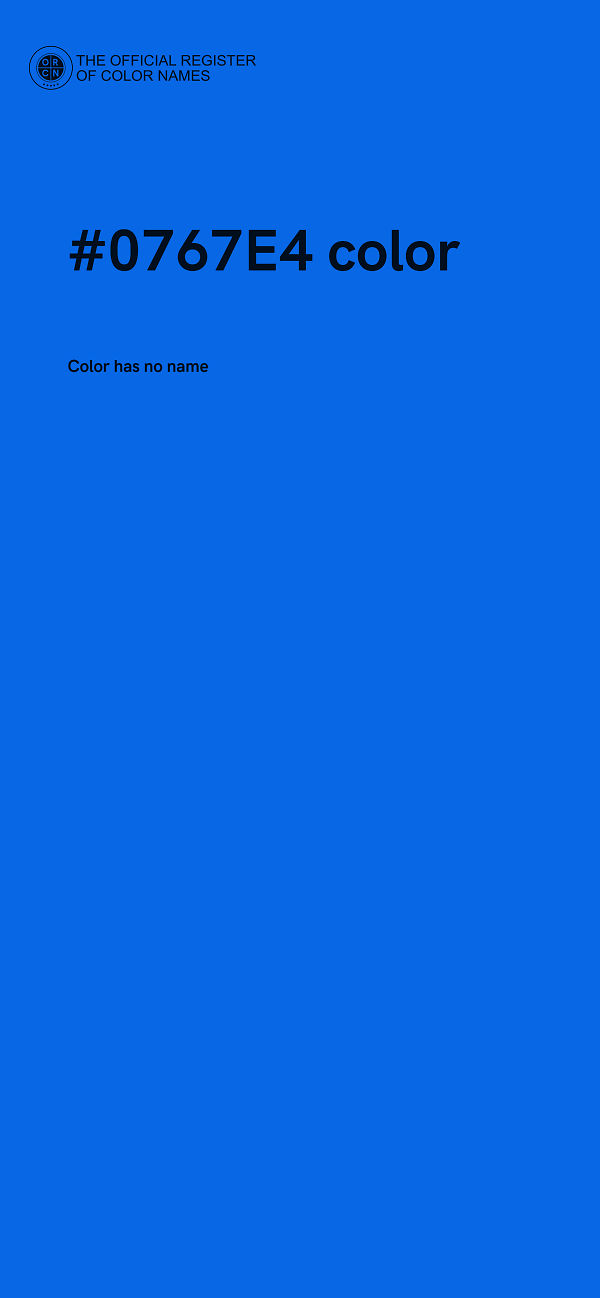 #0767E4 color image