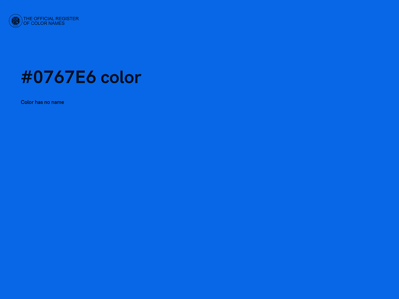#0767E6 color image