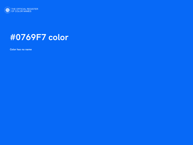 #0769F7 color image