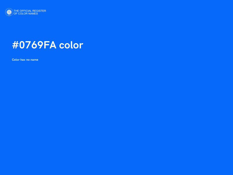 #0769FA color image