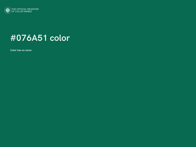 #076A51 color image