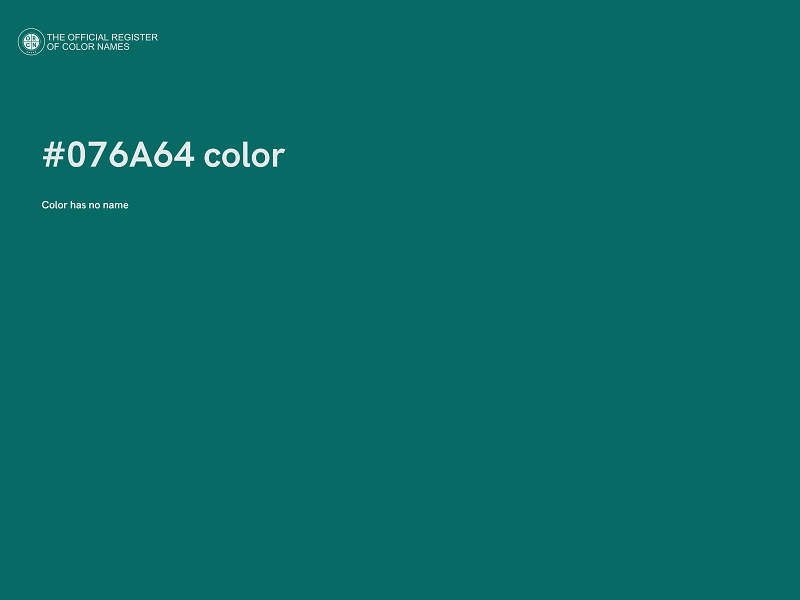 #076A64 color image