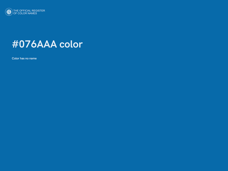 #076AAA color image