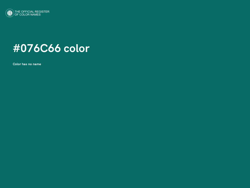 #076C66 color image